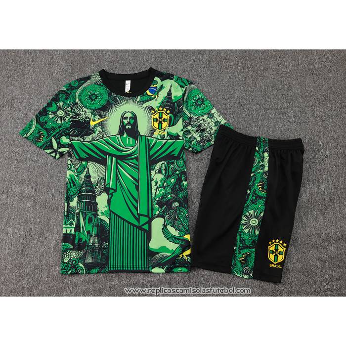 Fato de Treino
 Brasil
 Jesus 2024-2025 Manga Curta
 Verde
 - Calcas Curta
